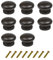 Mysummer 8 Pack Round Wood Drawer Knobs Black Walnut Finished Kitchen Cabinet Pulls Handles Hardware for Kitchen Cabinets Furniture Dresser Wardrobe Cupboard Drawer Pulls Knobs