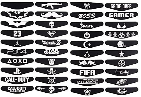 GGZone Light Bar Aufkleber Decal LED Cover Lightbar Decals Film Ersatz für PS4 PS4 Slim PS4 Pro Controller