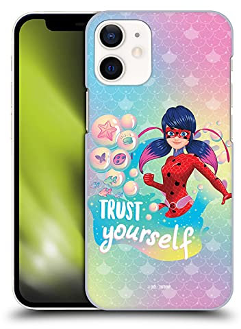 Head Case Designs Offizielle Miraculous Tales of Ladybug & Cat Noir Vertraue dir selbst Aqua Ladybug Harte Rueckseiten Handyhülle Hülle Huelle kompatibel mit Apple iPhone 12 Mini
