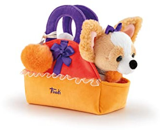 Trudi Taylor Tropical Fashion Bag Plüschtiere in einer Handtasche. Modische Geschenkidee | 10x18x18cm Größe XS | Fashion Pets | Modell 29614