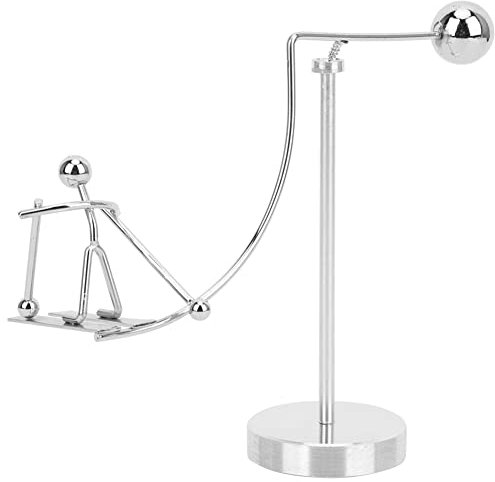 Newtons Pendelwiege Kleiner Mann Newtons Pendelwiege Balance Ball Newtons Pendelkugel Schaukeln Lernspielzeug Desktop-Dekoration Spielzeug Dekompressionswissenschaft Klein(Skifahren kleiner Prinz)