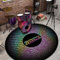 Z·Bling 160cm Schlagzeugteppich - Schallschutzmatte Drum Rug - Runde Rutschfeste Trommel Matte Für Bass Drum Snare