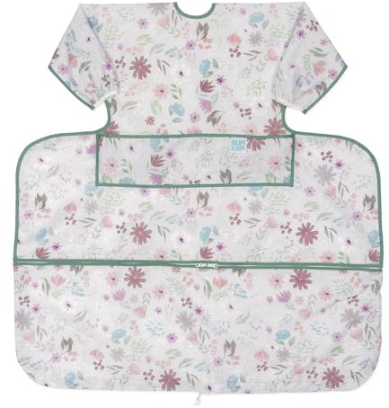 Bumkins Tray Mate Hochstuhl-Lätzchen mit Ärmeln, vollständige Abdeckung, wasserdichter Stoff, passend für Babys und Kleinkinder ab 6 Monaten
