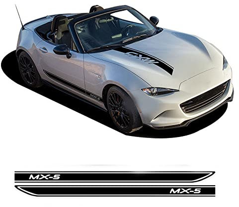 ACSUZ Auto Aufkleber, für Mazda MX5 NA NB NC ND Car Auto Seitentür Aufkleber Protector Personalised Klebt Deko AufStyling Accessories,Black