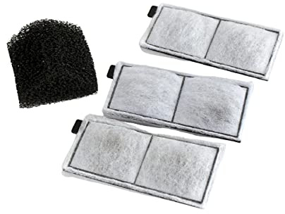 Interpet Internal Corner Power Filter CPF3, 3 Month Service Pack, 3 x Cartridge Filter with Carbon, 1 x Black Sponge