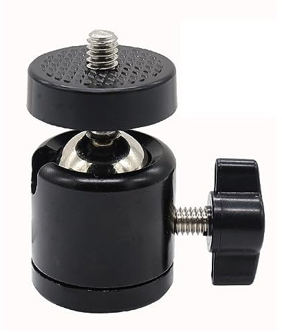 TronicXL 360° Metall Kugelkopf Stativ Adapter 1/4 Stativkopf Foto BallHead Kamera Zubehör Kugelgelenk Mini für Kamerastativ Kamera SLR Camcorder Lichtstativ Tripod Head