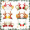 6 Paare Haarklammern Weihnachten Haarspangen Haarschmuck Rentier Geweih Haarnadeln Niedliche Elchgeweih Haarclips Kopfbedeckungen Weihnachten Für Kinder,Mädchen,Damen(6 Stile)
