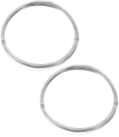 PATIKIL 28 Gauge 98 Ft Picture Hanging Wire, 2pcs Galvanized Hobby Cable Rope for Hanging Photo Frame Artwork Mirror Clothesline Railing Decoration, 15 Lbs