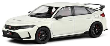 Solido 1:43 Honda Civic Type R 2022 Weiß – Die-Cast Modellauto, Fensterkarton mit Kunststoffsockel, 421438110