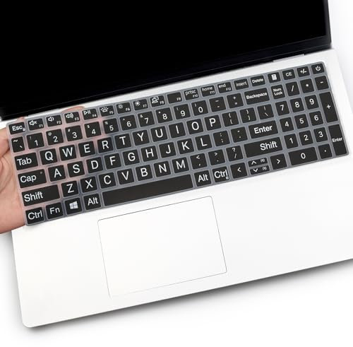 Keyboard Cover with Large Letters for Dell Inspiron 15 7510 5510 5515 5518 3510 3511 3515 3525 15.6'' 17.3''/ Inspiron 16 7610 16'', Dell Latitude 3520, Dell Vostro 15 5510 15.6, Latitude 3520 15.6