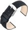ANNEFIT Uhrenarmband 21mm für Herren Damen, Lederarmband Vintage, Schnellverschluss Ersatzarmband (Schwarz)