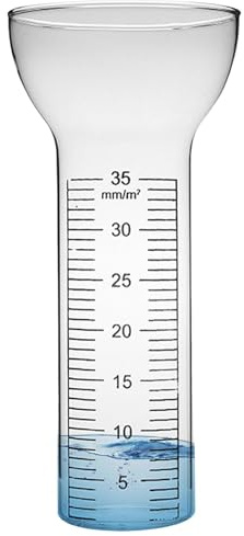 Regenmesser für den Außenbereich, großer Regenmesser für den Außenbereich, Regenwasserzähler für den Außenbereich mit klaren und großen Zahlen, Regenmesser, Glasregenmesser, Regenmesser