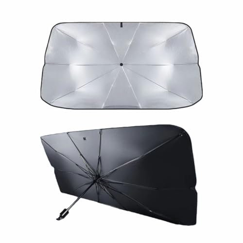 DDHHBH Auto Sommer Sonnenschirm für Vw Caddy Cargo 2020-2024,Faltbar Folie Sonnenschutz Frontscheibe Innen Regenschirm Umbrella Windschutzscheiben Abdeckung UV Schutz Auto Zubehör