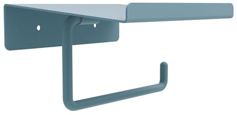 Box and beyond - Porte Papier Toilette, Support Papier Toilette Mural, Porte Rouleau Toilette, Fjord, Bleu Glacier, 14 x 6,2 x 12cm