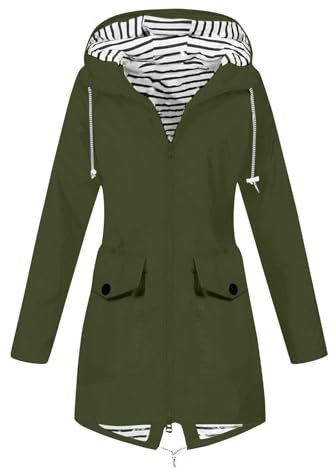 Coupe-Vent Imperméable Ultra Léger pour Femme Impermeable Veste De Pluie Femme Imperm Able Impermeable Dore Femme Veste De Pluie Femme Imperm Able Trench Coat Vert Veste