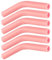 6pcs Silicone Straw Tips, Reusable Straw Tips Covers Replacement Straw Extender Tip Silicone Straw Elbows Tips Fit for 5/16 inch Outer Diameter Metal Stainless Steel Straws (Pink)