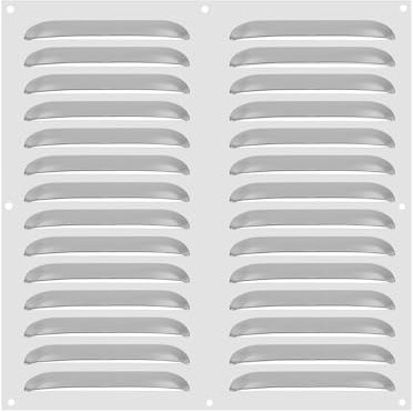 PATIKIL 12 x 12 Cubierta de Ventilación de Rejilla de Acero Inoxidable Rejilla de Aire de Pantalla Cubierta de Ventilación HVAC para Hogar Cocina Baño Techo Tono Plateado