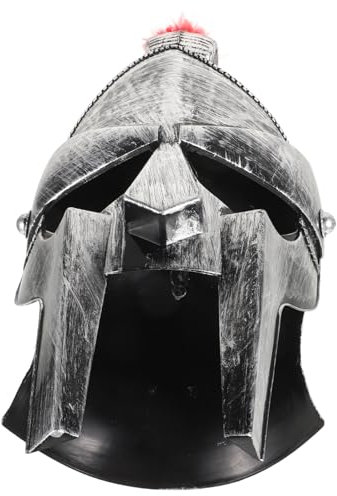 HOLIDYOYO Ancient Roman Helmet Men's Medieval Knight Soldier Cosplay Hat Plastic Historical