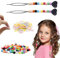 50pc Soft Colorful Silicone Hair Beads for Girls, Women's Hair Accessories for Braids, Perfect for Kids' Hairstyles - Bulk Pony Beads