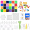 YBCCBY 4500 Bügelperlen Set 24 Farbe Bügelperlenset mit Wasser Bügelperlen Bastelset Steckerperlen Ab 3 Jahre mit Aufbewahrungsbox 12 Musteranleitung Fuse Beads für DIY