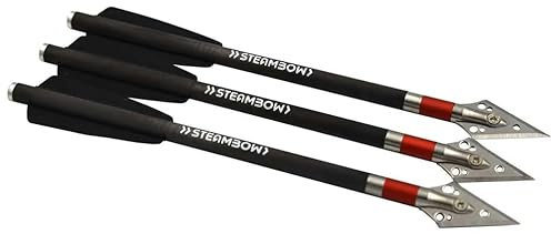 Steambow Kohlefaser-Armbrust-Pfeile, 3er-Set, für Armbrust bis 90 lbs