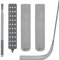 Fogray Gap Dust Cleaner, Skinny Gaps Cleaning Duster, 1 Long Handle Extension Pole and 2 Microfiber Dusting Cloths, Retractable Flat Dusters Tool for Under Furniture Bedroom, Tight Spaces