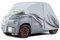 Vollgarage Autoabdeckung Ersatz für Citroen Ami/Opel Rocks-e/Electric/FIAT Topolino 2020-2024, Auto Abdeckplane Autogarage Ganzgarage, Atmungsaktive Wasserdicht Reflexionsstreifen Silber