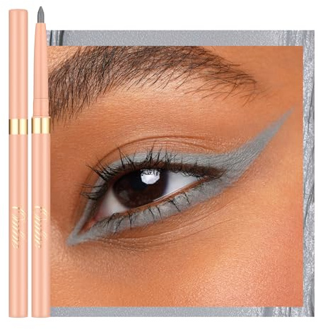 OULAC Grau Kajal und Eyeliner Wasserfest, Wischfester Matter Eye Liner Stift Hält 24 Stunden+, Hochpigmentierter Seidiger Drehbarer Kajalstift, Vegan (14) Grey Stone