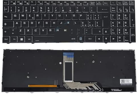 YLLOZDE Laptop-Tastatur mit Hintergrundbeleuchtung für Casper, Nirvana, X500, Exa, NJ51, NJ51L, NJ51LU, CLEVO, CVM18H93US9430 und CVM18H93US9430B(IT)