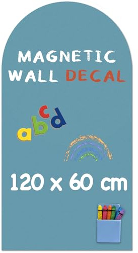 HeatPomelo Magnettafel Kinder Selbstklebend - 120 x 60 cm Bogen Magnetwand Folie, Matte Tafelfolie Wandtattoo für Kinderzimmer (Seladongrün)