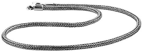 Kuzzoi massive 925 Sterling Silber Königskette Herren Halskette, Dicke 5mm, Länge 50 cm, mit Schmuckbox - 345051-050