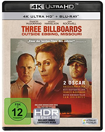 Three Billboards Outside Ebbing, Missouri (4K Ultra-HD) [Blu-ray]