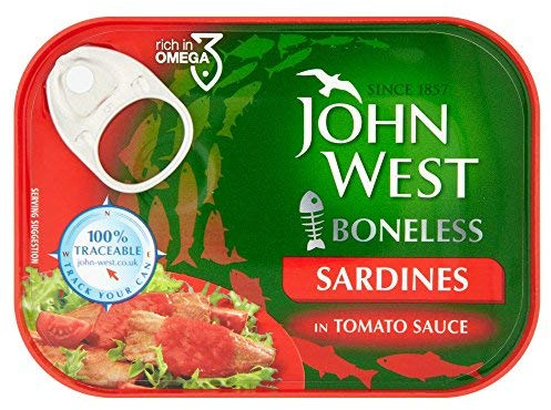 John West Sardines Skinless & Boneless in Tomato Sauce (95g) - Pack of 12