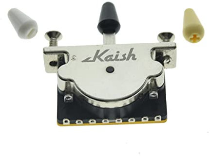 KAISH Robuste 5-Wege-Gitarren-Tonabnehmer-Schalter, für Strat Tele mit 3 Farbe Kunststoffspitzen