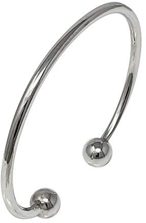Treasure Bay Eleganter und klassischer Drehmoment-Armreif für Damen und Mädchen (Silber, Einheitsgröße)