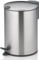 kela Kosmetikeimer Mats, 3 L, Ø 17 cm, Metall, silber matt, Silent-Close, herausnehmbarer Inneneimer mit Tragehenkel, rutschhemmender Boden, 23615