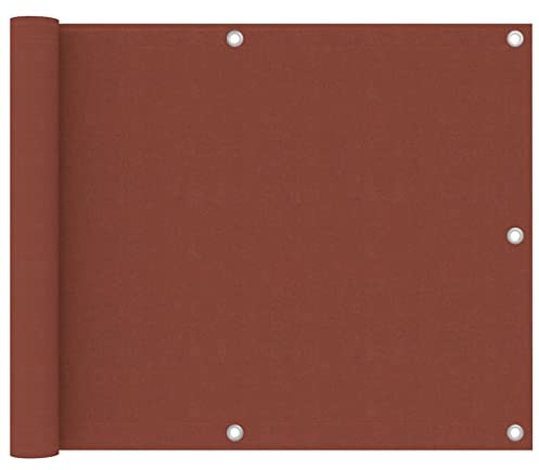 vidaXL Balkon Sichtschutz Bespannung Terrasse Windschutz Sonnenschutz Balkonbespannung Balkonverkleidung Terrakotta 75x300cm Oxford-Gewebe