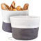 Rosenstein & Söhne Brotbeutel Baumwolle: 2er-Set XL-Brotkorb aus Baumwolle, verschließbare Kordel, Ø 25 cm (Brötchenbeutel, Brottasche, Mitbringsel)