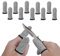 Molain - 10 dita di protezione resistente ai tagli, riutilizzabile per lavoro, cucina, giardino, scultura