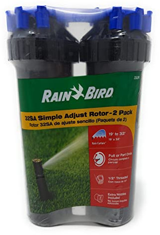 Rainbird 32sa, 2 arroseurs à entraînement par engrenage et 2 buses Rainbird, têtes d'arrosage Rainbird Rotor, Rain Bird 32sa avec arbre à buses Rainbird