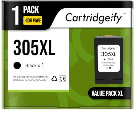 Cartridgeify 305 XL Schwarz Druckerpatronen Kompatibel mit HP 305 305XL patronen, für Deskjet 2320 Envy 6010 6010e 6020 6020e 6022 6022e 6030 6030e 6032 6032e 6420e 6430e, Envy Pro 6420 6422 6430 6432