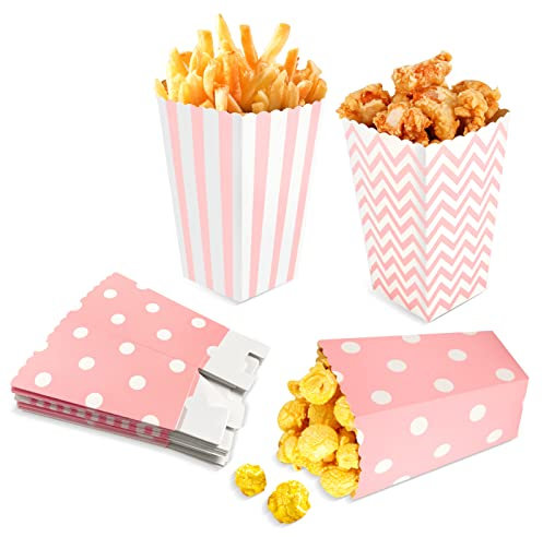Siumir Cajas de Palomitas 24 pcs Cajas para Dulces, para Fiestas de Cumpleaños, Bodas, Noche de Película, Picnic o Barbacoa