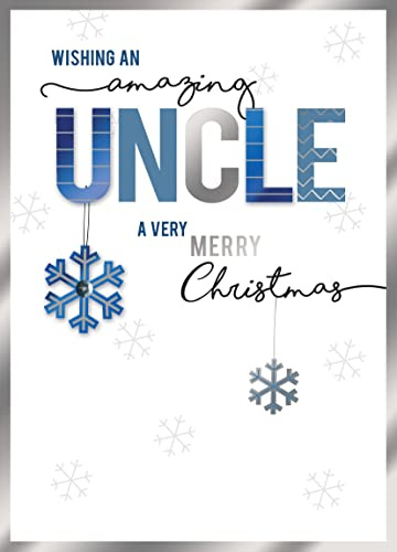 Amazing Uncle Embellished Christmas Card Shine Bright Range Cards XSH048