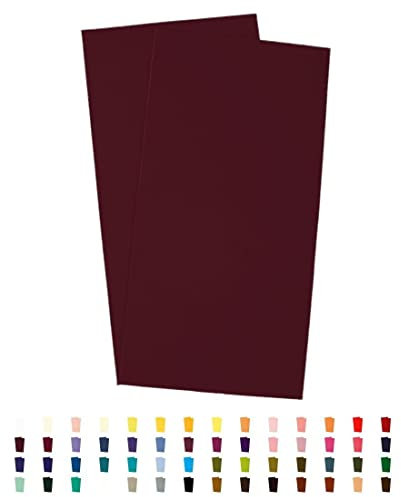 Sandras-Bastelladen 2er Set Kerzen Verzierwachsplatten - 200 x 100 x 0,5mm Weinrot