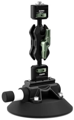 Tilta Kit de montaje universal de cámara de acción para coche, potente soporte de ventosa de 4.5 pulgadas con mini brazo articulado, compatible con GoPro Hero 11, DJI Action 3, Insta X3 y más | TA-USC