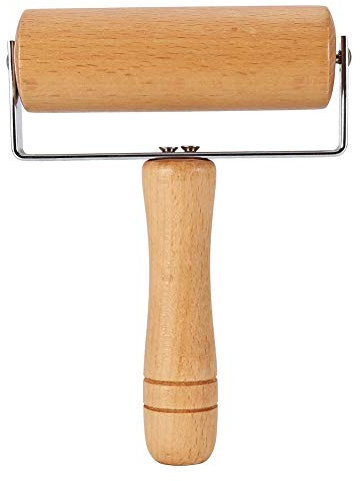 Lwuey Teigroller Holz, Nudelholz mit Holzgriff Rollstab für Bäcker Fondant Pie Pizza Cookie Nicht Haftende Teigrolle T förmiges Backwerkzeug für Kuchen Kekse Brotkruste Pasta Tortilla Fudge (Style4)