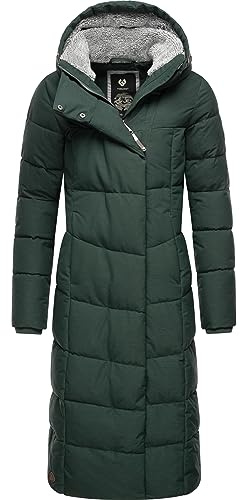 Ragwear Damen Wintermantel Warmer Steppmantel extralang wasserdicht und atmungsaktiv Pavla Extralong XS-6XL