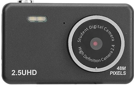 2.5K HD Digital Camera for Photography, 8X Digital Zoom Travel Camera with Dual Lens for Selfie Vlogging, 2.4 Inch IPS Display Anti Shake Cute Video Camera for Students Beginners