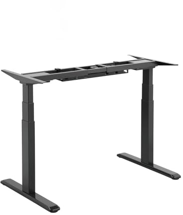 KIMEX - Pied de Bureau motorisé - Assis-Debout - Hauteur reglable 62-128 cm - Connecté - Noir - 150-2501W