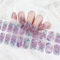 Glitter Semi Cured Gel Nails Strips 22 Stickers Nail Wraps Soft Self-Adhesive Gel Nail Stickers Salon-Quality Purple Blue Gel Nail Strips Require UV/LED Lamp (21-Milky Way)